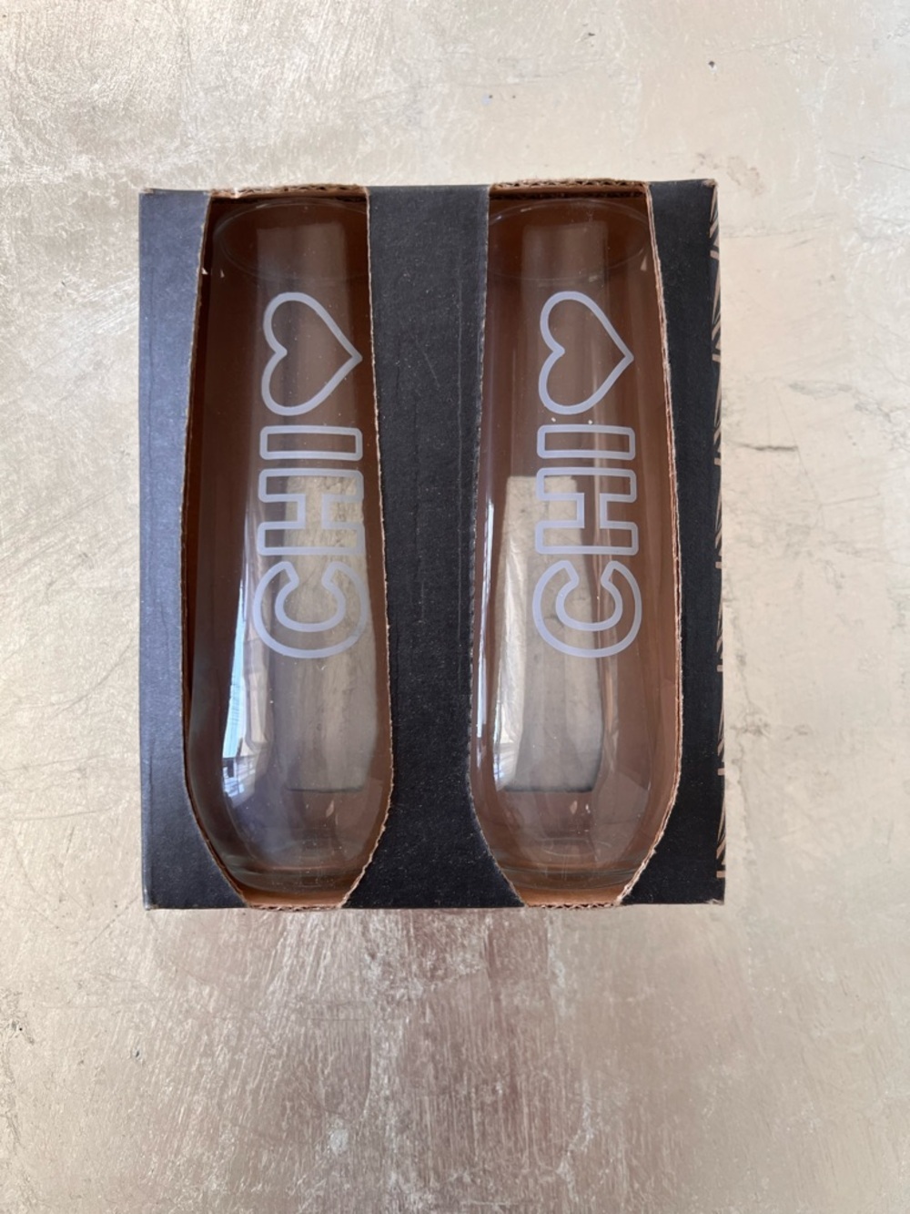 Chicago Champagne Flutes - Clear Glass Set